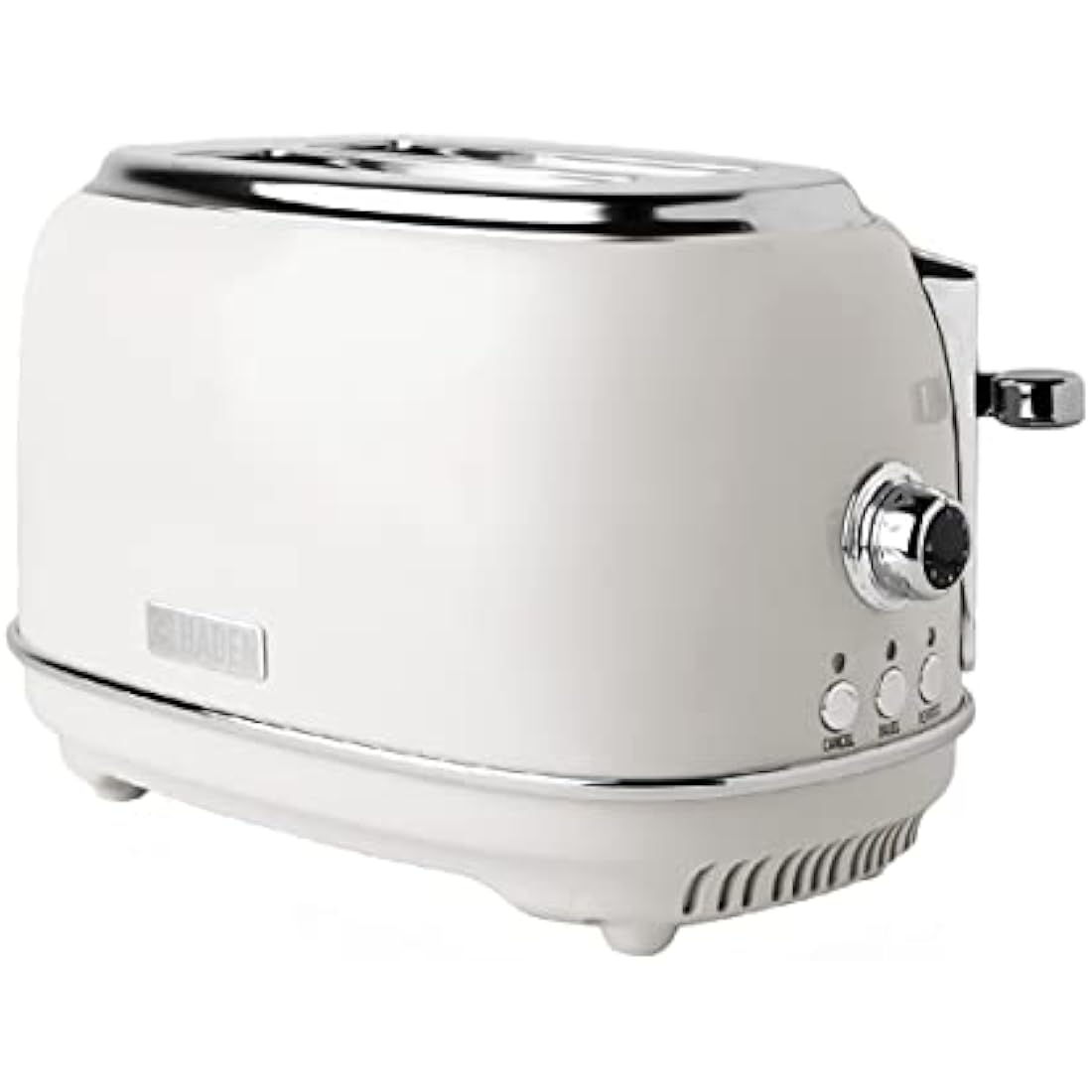 Haden Heritage White Toaster 2 Slice - Variable Browning Control - Electric Stainless Steel Toaster - Economy Mode - Reheat, Cancel and Defrost Functions - 1370-1630W