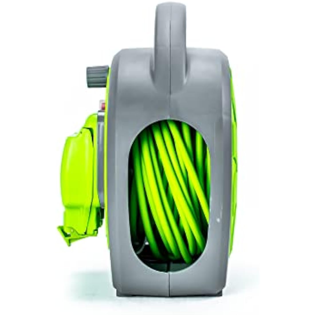 STATUS 2 Socket Cable Reel, 20m, Green, Heavy Duty Outdoor Extension Lead, 13 Amp, Thermal Cut Out, Waterproof, IP54 Rated, Ideal for Garden, Workshop, DIY Use (S20M2G13AIP54CR2)