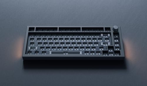 Glorious Gaming GMMK PRO 75% Barebones (Frame Only) - Modular Mechanical Gaming Keyboard, TKL Size (75%), 1.5kg Frame, RGB, Customisable, 5-Pin Switch Support, International/ISO Layout - Black Slate