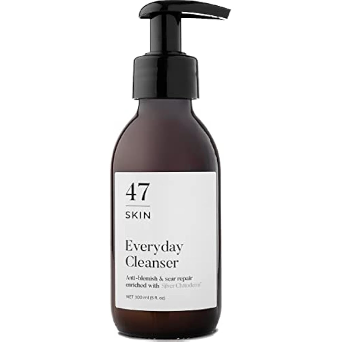 47 Skin Anti-blemish & scar repair Cleanser enriched with Silver Chitoderm for All Skin Types, Clear Skin Cleanser, 300ml