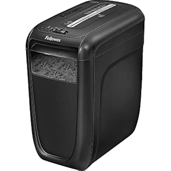 Fellowes Paper Shredder for Home Office Use - 10 Sheet Cross Cut Shredder for Home and Office Use - Deskside Shredder with 22 Litre Bin - Powershred 60Cs - High Security P4 - Black