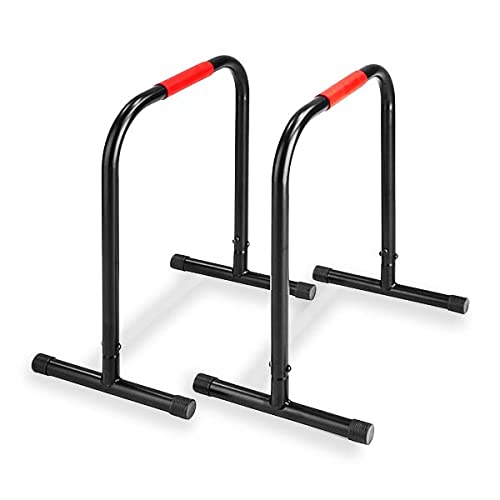 FFitness Parallel Bars Unisex Adult, Black Red, One Size