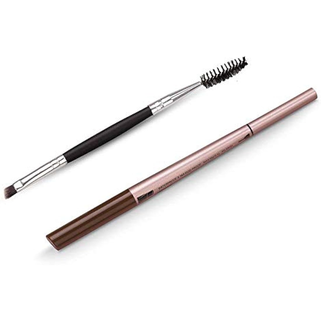 HeyBeauty Eyebrow Pencil with Brow Brush, Double Ended Eyebrow Pen, Automatic Makeup Cosmetic Tool, （Light Coffee）
