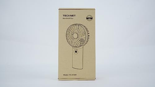 TECKNET Handheld Fan, Portable USB Hand Held Fans Rechargeable Mini with 7000mAh Power Bank, Mini Personal Electric Fan 3 Adjustable Speed Desk Fan for Home/Office/Travel (White)