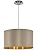 EGLO Maserlo Pendant Light, Gold Matt Nickel Stee and Taupe Fabric Hanging Lamp, Dining and Living Room Ceiling Lighting, E27 Socket, Ø 6 inches