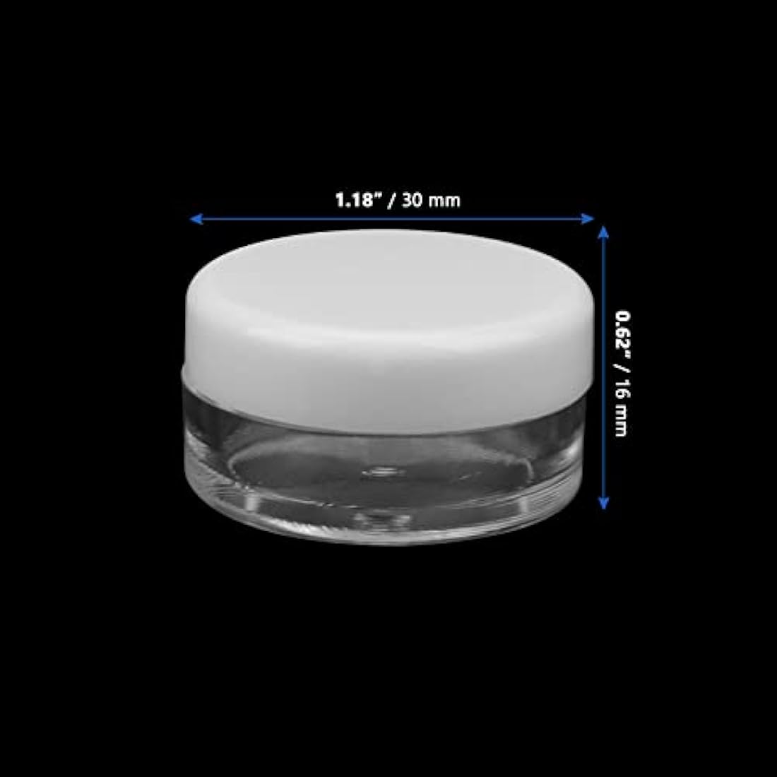 MANCHAP 120 PCS 5ml Cosmetic Sample Pots, 5g Mini Plastic Cosmetic Travel Jars with White Lids for Makeup