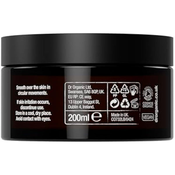 Dr Organic Evoke Joy Blissful Whipped Body Crème, Hydrating Body Cream, 24-Hour Moisturisation, with Mimosa & Meadowsweet, Certified Organic, 200ml