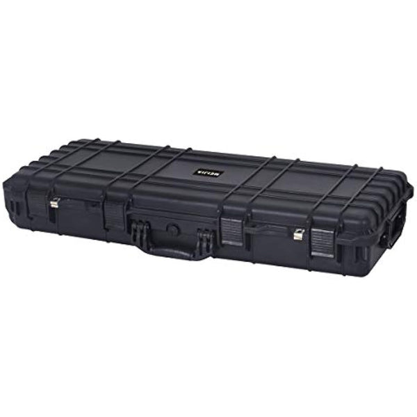 MEIJIA Portable Rolling Waterproof All Weather Hard Rifle Case with Wheels,Customizable Fit Foam Included