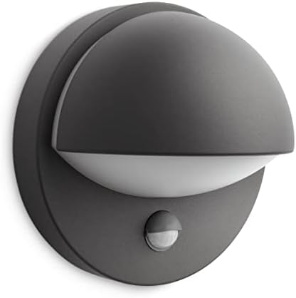 Philips myGarden June Outdoor Wall Light with Motion Sensor 12 W Bulb Not Included Anthracite