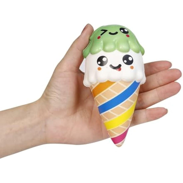 Anboor Squishies Set Toys Squeeze Ice Cream Squishy 2 Pcs Slow Rising Squeeze Toys Stress Relief Kawaii Soft Squishies Sensory Toys Gift Collection