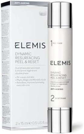 ELEMIS Dynamic Resurfacing Peel & Reset, Dual Phase Resurfacing Treatment for Dull Skin, Accelerates Natural Cell Renewal to Instantly Improve Texture, Professional Facial Results at Home, 30ml