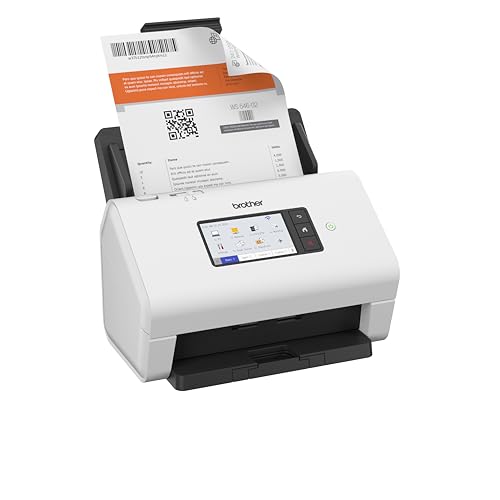 Brother ADS-4300N Desktop Document Scanner |SuperSpeed USB 3.0 |Double-sided |Advanced Image Capture, UK Plug