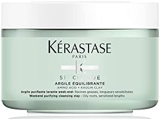 Kérastase Specifique, Weekend Purifying Cleansing Clay Shampoo, For Oily Roots & Sensitised Lengths, With Amino Acid & Kaolin Clay, Argile Équilibrante, 250ml