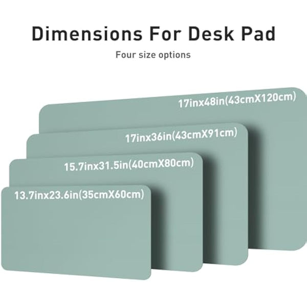 Aothia Leather Pad, Mouse Mat, Office Desk Mat, Non-Slip PU Leather Desk, Laptop Desk Pad, Waterproof Desk Writing Pad for Office and Home (91 cm x 43 cm, Light Blue)