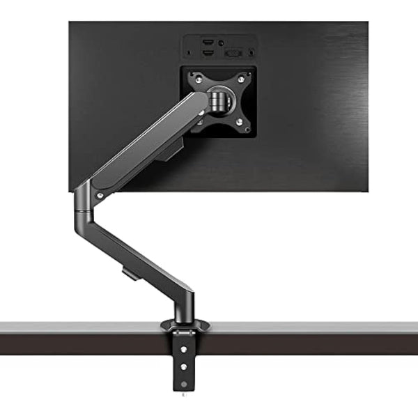 HILLPORT 27 32 Monitor Arm Desk Mount Single 17 to 34 inch Ergonomic Sturdy Gas Spring Arm 2 to 9 kg Precise Adjustable Stand with Clamp and Grommet LCD Computer Monitors VESA 75/100mm Black M5B