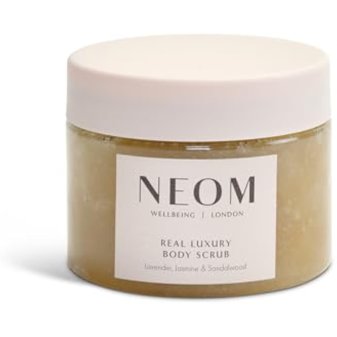 NEOM- Real Luxury Body Scrub | Luxury Body Scrub | Lavender & Sandalwood | 100% Natural Fragrance | Scent to De-Stress | Organic | Vegan | Hydrating