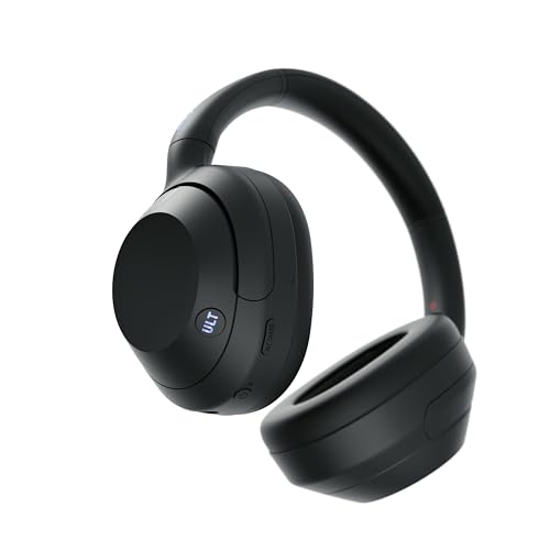 Sony ULT WEAR - Wireless Noise Cancelling Headphones, ULT POWER SOUND, Ultimate Deep Bass, Same Processor as WH-1000XM5, Clear Calls, 30hr Battery, IOS & Android - Black