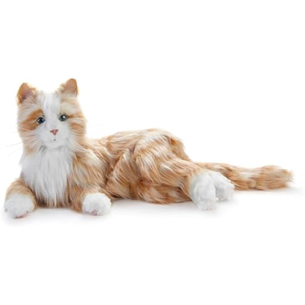 Ageless Innovation Joy For All Interactive Pet Cat - Lifelike & Realistic Companion with Soft Fur and Soothing Purrs, No Assembly Required - Orange Tabby