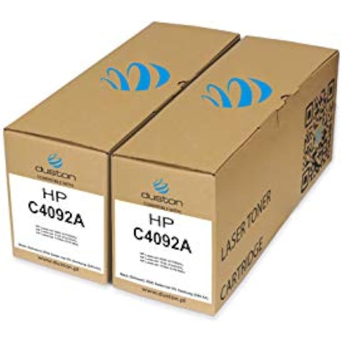 2x C4092A, 92A Regenerated black toner cartridge Duston, compatible with HP Laserjet 1100 3200