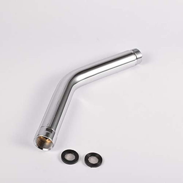 Maxforyou Curved Forward 20cm Universal G1/2" Handheld Shower Extra Hose Pipe for Shower Head and Hose Extension Arm