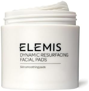 Elemis Dynamic Resurfacing Facial Pads, Exfoliating Face Wipes with Tri-Enzyme Technology, Gentle Exfoliating Rounds for Smooth, 60 Pads