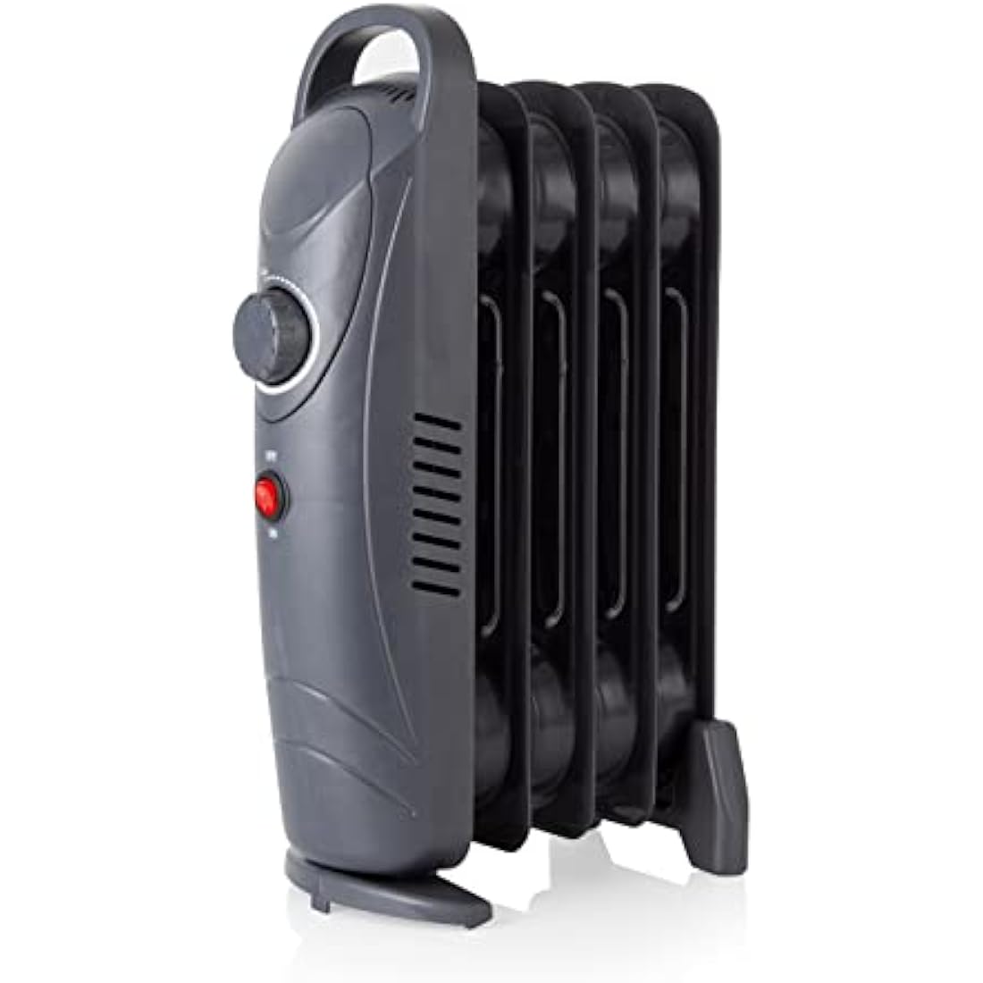 Warmlite WL43002YDT 650W 5 Fin Oil Filled Radiator with Adjustable Thermostat and Overheat Protection, Dark Titanium