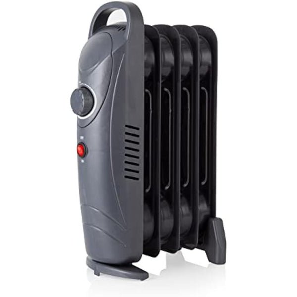 Warmlite WL43002YDT 650W 5 Fin Oil Filled Radiator with Adjustable Thermostat and Overheat Protection, Dark Titanium