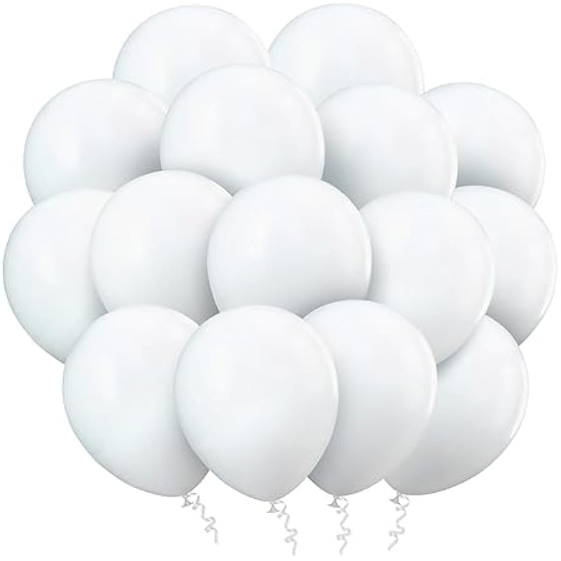 Ainiv 60 PCS Matte White Balloons, 12inch White Latex Party Balloons, White Balloons for Balloon Garland Party Supplies, Balloons for Birthday Party Wedding Baby Shower Decorations