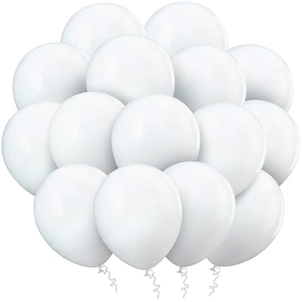 Ainiv 60 PCS Matte White Balloons, 12inch White Latex Party Balloons, White Balloons for Balloon Garland Party Supplies, Balloons for Birthday Party Wedding Baby Shower Decorations