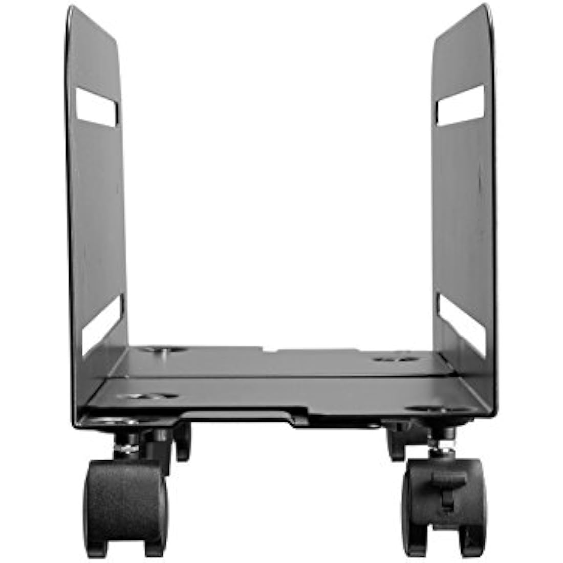 iMount CPU Holder Mobile PC Computer Floor Stand Trolley w/ 4 Wheels, Width Adjustable, in Black