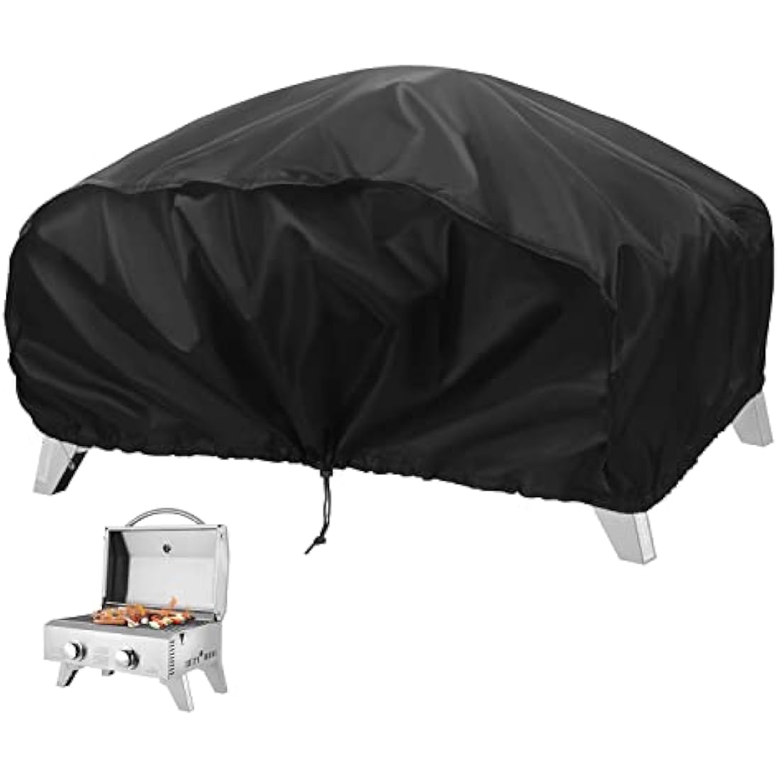 VANSHEIM Outdoor BBQ Grill Cover Gas Barbecue Cover Table Top BBQ Cover for Weber Q100/1000 Grills,Enders URBAN PRO,Waterproof Anti UV Windproof Oxford Fabric Gas BBQ Cover 70x47x30cm