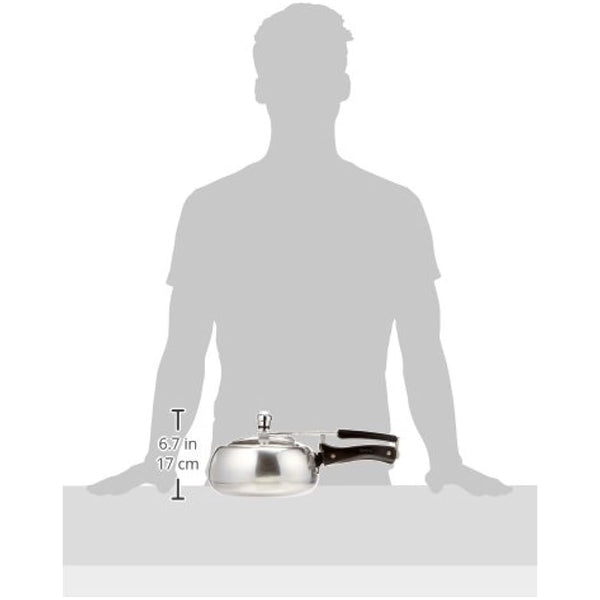 Hawkins Contura 2 Litre Pressure Cooker, Handi Cooker, Silver (HC20)