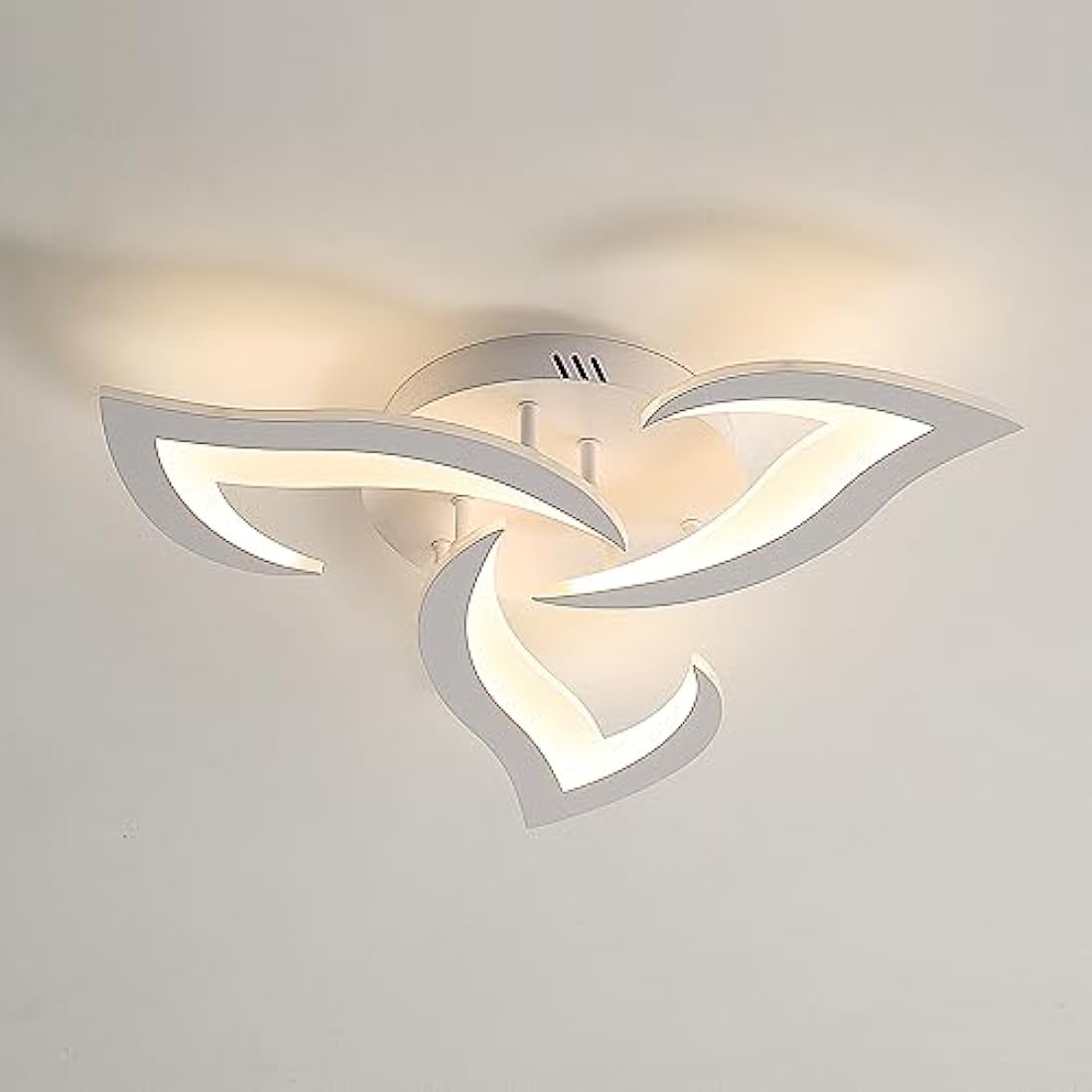 Dorlink LED Ceiling Light, 36W 3240LM Modern Design Ceiling Lighting, 3 Lights Living Room Ceiling Light Acrylic White Flower Fittings Ceilings for Bedroom, Kitchen, Dining Room 3000K Warm White