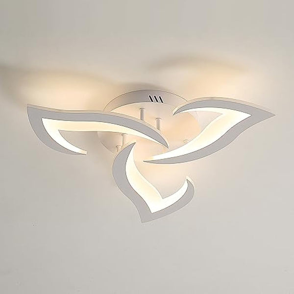 Dorlink LED Ceiling Light, 36W 3240LM Modern Design Ceiling Lighting, 3 Lights Living Room Ceiling Light Acrylic White Flower Fittings Ceilings for Bedroom, Kitchen, Dining Room 3000K Warm White