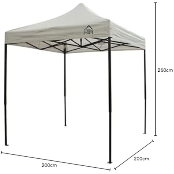 All Seasons Gazebos 2x2 Fully Waterproof Pop up Gazebo With 4 Zip up Sides and Accessories - White