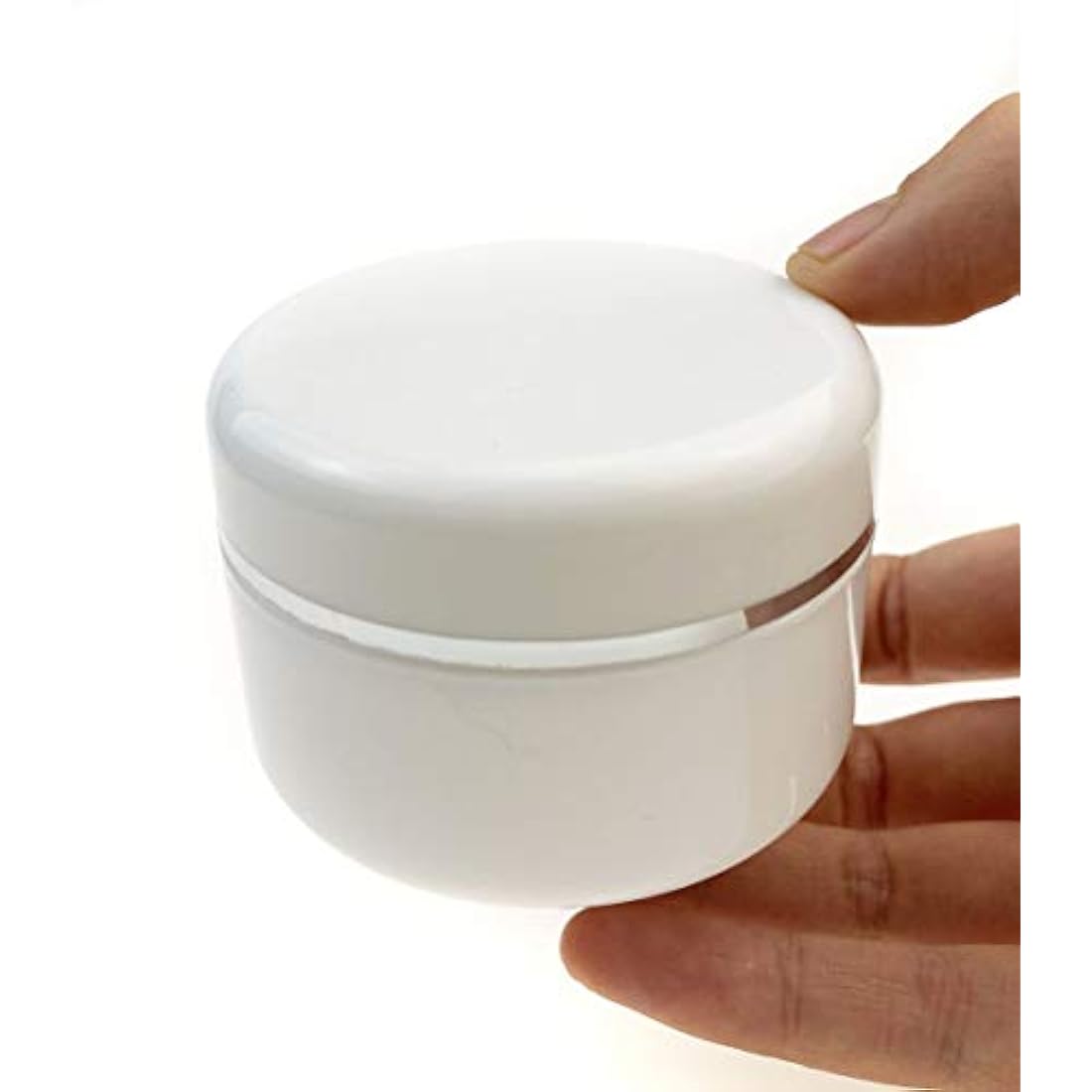 100ML White Plastic Cosmetic Jars Slime Jars Storage Cosmetic Containers Pots Jars with Screw on Lids and Liners for Lotions Creams and Body Scrub- 6 Pack