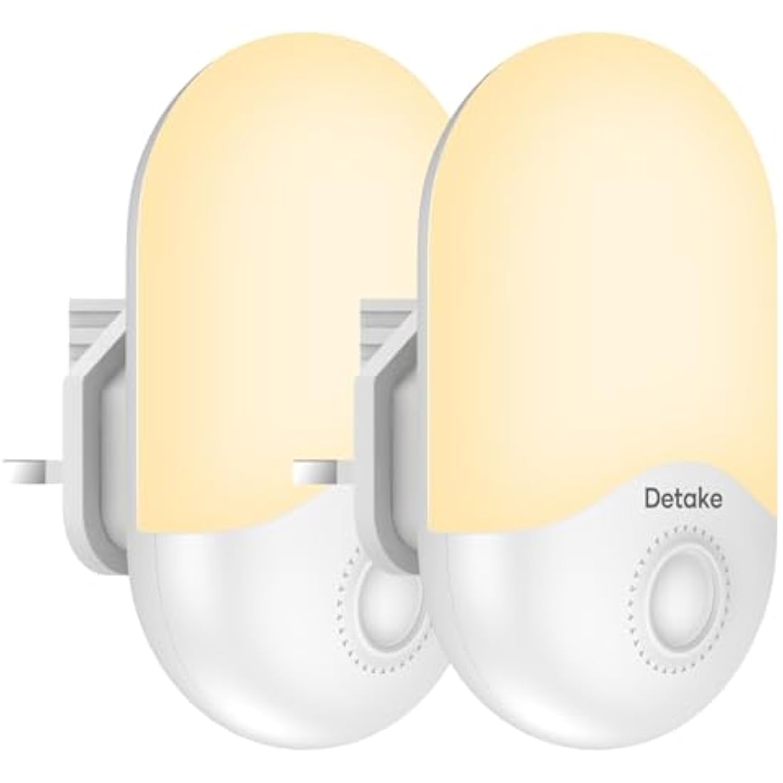 2 Pack LED Night Light, Night Lights Plug in Walls with Dusk to Dawn Photocell Sensor, 0.5W Energy Saving, Warm White Plug in Night Lighting for Kids/Children, Bedroom, Hallway, etc