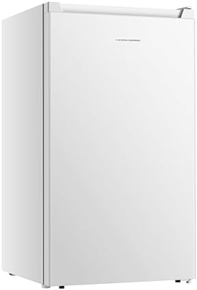 Fridgemaster MUZ4860E Freestanding Undercounter Freezer, 61Litres, 4 Star Freezer Rating, 48cm width, E Rated in White