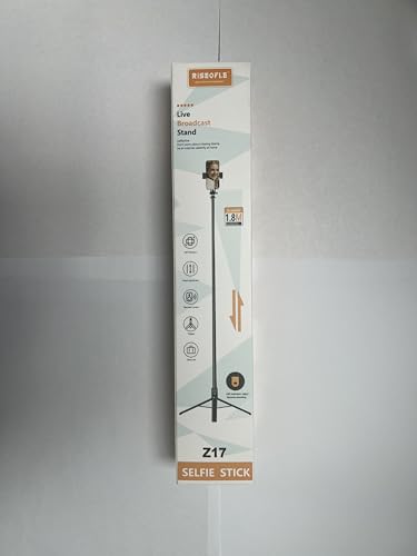 RISEOFLE Phone Tripod & Selfie Stick, 180cm Aluminum All in One Extendable Tripod for Smartphone, Portable Travel Tripod Stand with Wireless Remote Control for iPhone/Samsung/Android/Camera