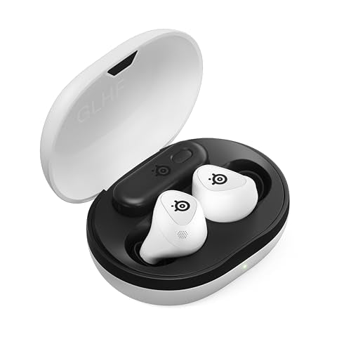 SteelSeries Arctis GameBuds for PS5 - Wireless Gaming Earbuds - 2.4GHz + BT 5.3 - ANC/Transparency - IP55 Water Resistant - 40H Battery - Wireless Charging - PS5, PC, Switch 2, Mobile - White