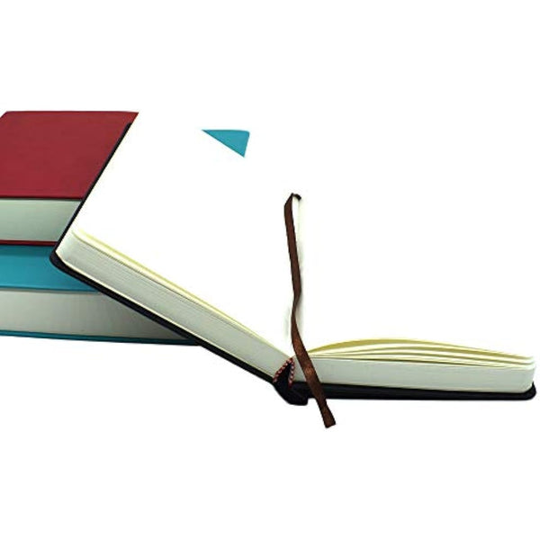 Drawing Thick Sketchbook Memo Writing Sketch Pad Diary 660 Pages Notebook Soft Faux Leather Cover Journal 80GSM Paper Notepad (Brown, A4)