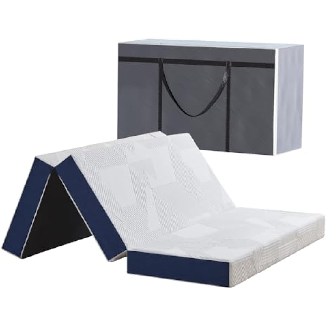 Hiimgo Folding Mattress, 15cm Single with Portable Pillow and Storage Bag, Memory Foam Mattress for Travel, Camping, Guest and Home(90x190x15cm)