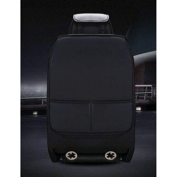 flexzon FULL SET Black Car Seat Covers Universal Deluxe Waterproof PU Leather Dog Pet Protectors Cushion Adjustable Removable Auto Seat Cushions Padded