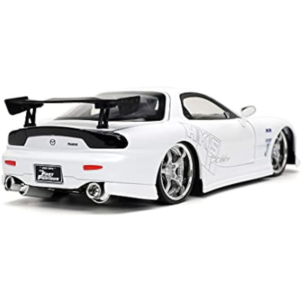 Jada Toys Fast & Furious 1993 Mazda RX-7 1:24 Scale Opening Doors Bonnet & Trunk White