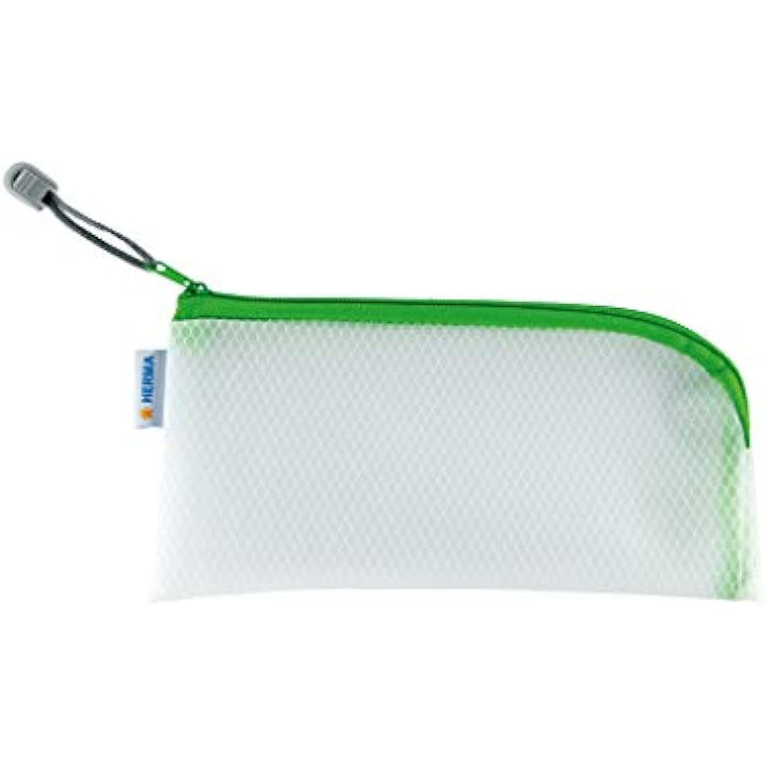 HERMA 20001 Zip Cosmetic Bag, Pack of 10, transparent (23 x 11 cm) small zippered travel pouch for mobile phone, charging cable, cosmetics, pens, keys, clear toiletry bag with zipper, assorted colours