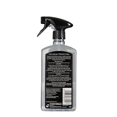 Car Gods Stain and Odour Remover For Fabric Seats Roof Lining Upholstery Carpets and Suede Interior Trim Panels 500ml - Fresh Fragranced Powerful Formula To Clean Revive