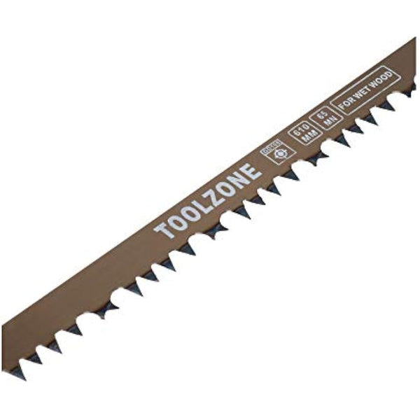 AB Tools 24” Heavy Duty Bow Saw Wood Logs Trees Branches Finger Guard + 6 Blades