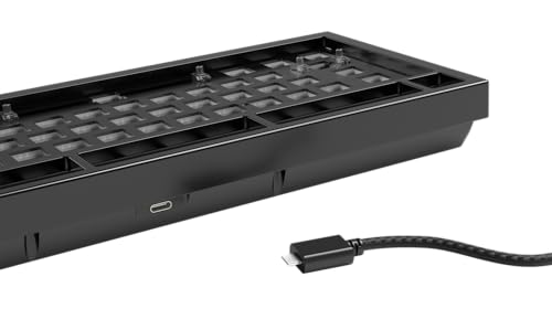 Glorious Gaming GMMK PRO 75% Barebones (Frame Only) - Modular Mechanical Gaming Keyboard, TKL Size (75%), 1.5kg Frame, RGB, Customisable, 5-Pin Switch Support, International/ISO Layout - Black Slate