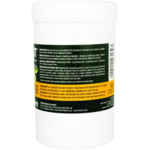 Vetark Reptoboost Power | Electrolyte & Probiotic boost for reptiles & Tortoise | Supports recovery following hibernation | Easy to give | 300g powder