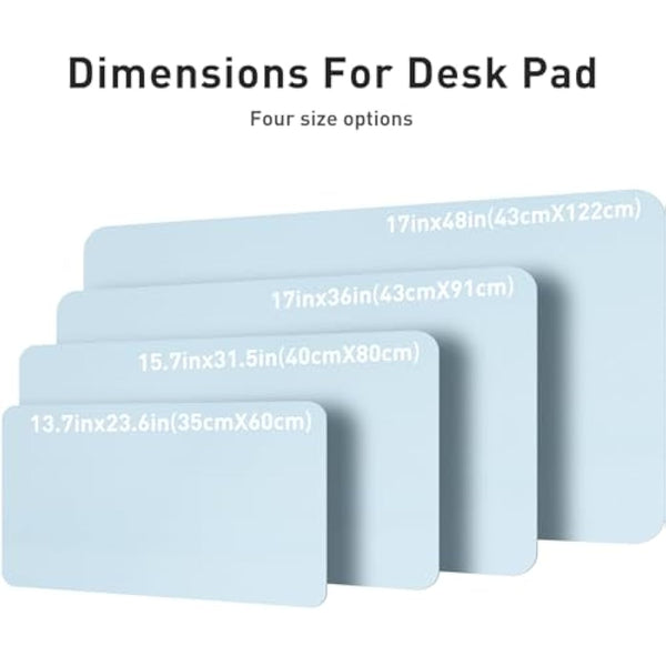 Aothia Desk Mat PU Leather Desk Pad/Mouse Pad,Anti-Slip Desk Protector,Waterproof Desk Cover for Office&Home(80cmx40cm,Baby Blue)